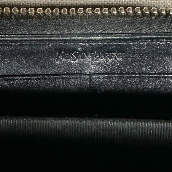 YSL Belle Du Jour Black Patent Leather Zip-Around Continental Wallet - Picture 10 of 12